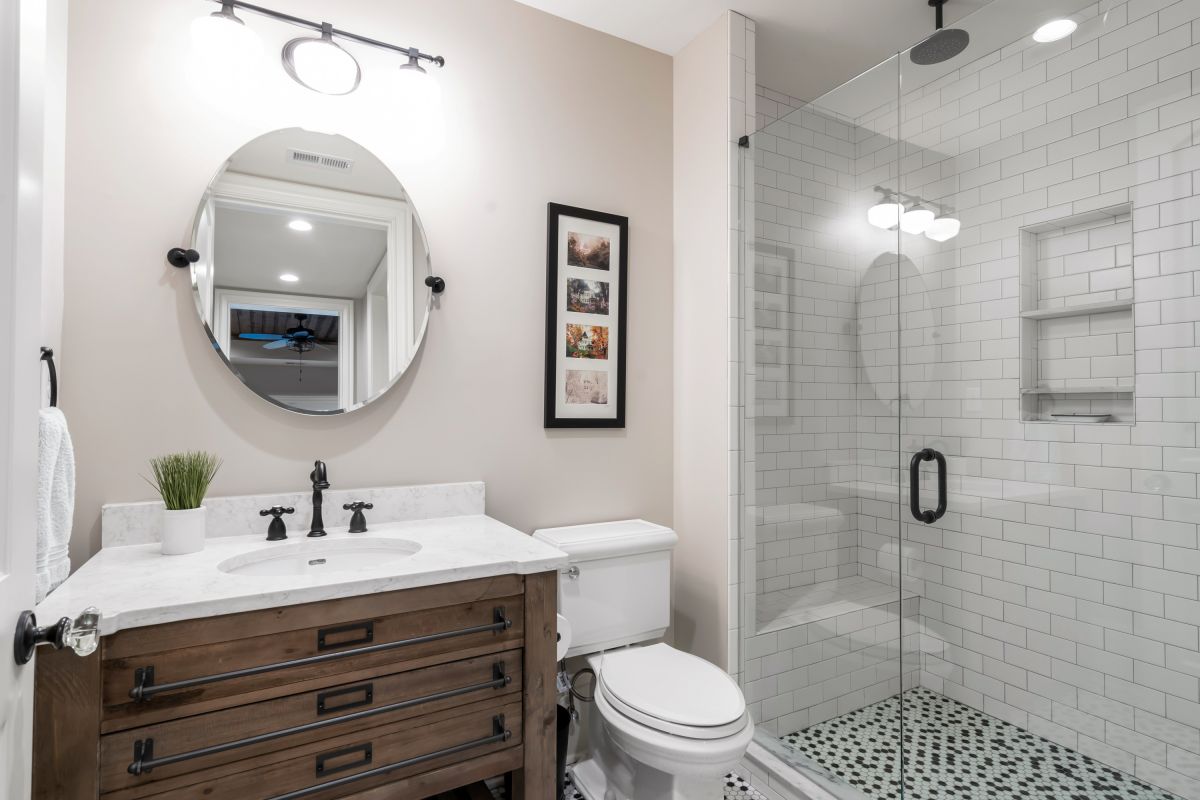 Full Basement Finish with Bed Bath | Atlanta Home Remodeling | StonecrestWorks